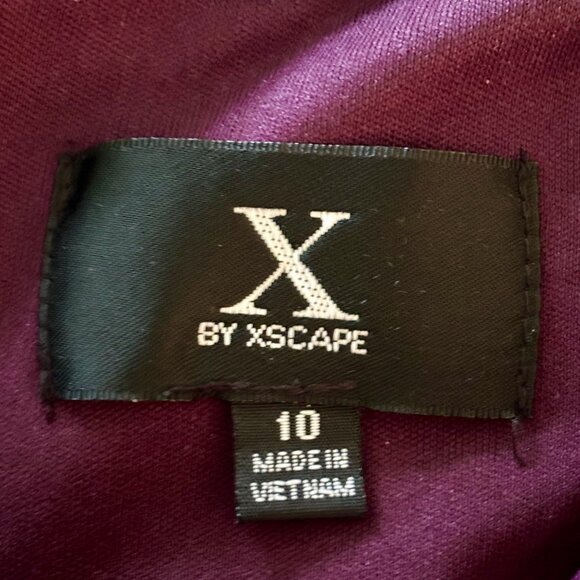 Purple Velvet X by Xscape Cocktail Dress - Picture 3 of 4